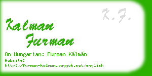 kalman furman business card